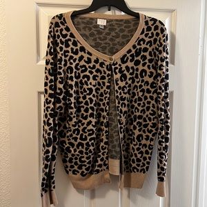 Cheetah print cardigan